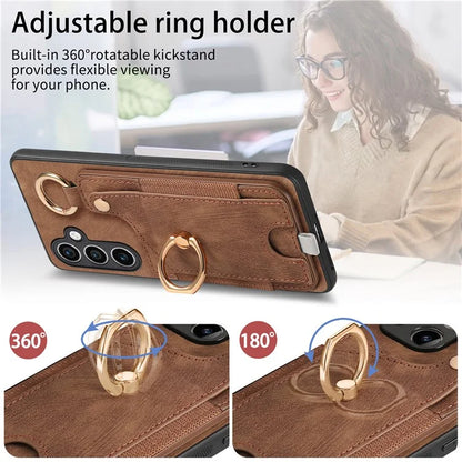 For Samsung Galaxy S23 FE Case Card Slot Kickstand TPU Phone Case