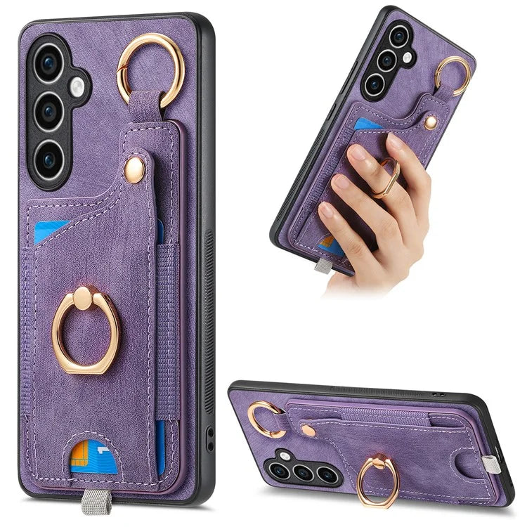 For Samsung Galaxy S23 FE Case Card Slot Kickstand TPU Phone Case
