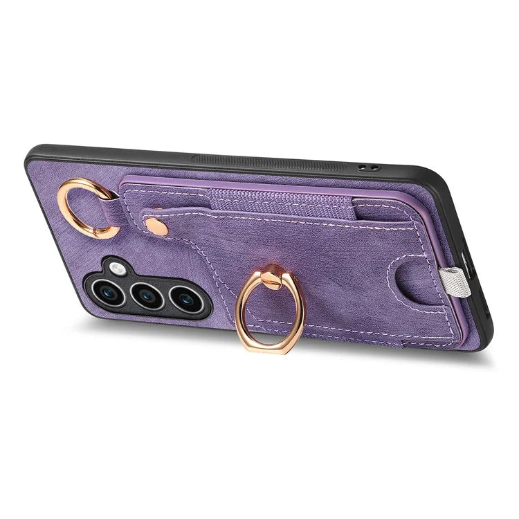 For Samsung Galaxy S23 FE Case Card Slot Kickstand TPU Phone Case