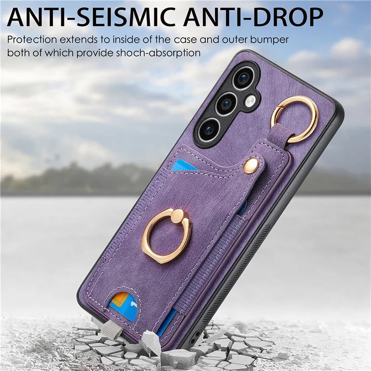 For Samsung Galaxy S23 FE Case Card Slot Kickstand TPU Phone Case