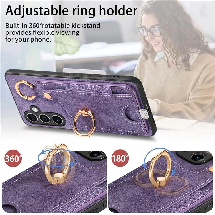 For Samsung Galaxy S23 FE Case Card Slot Kickstand TPU Phone Case