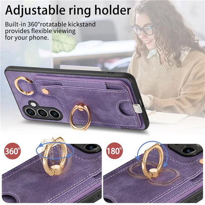 For Samsung Galaxy S23 FE Case Card Slot Kickstand TPU Phone Case