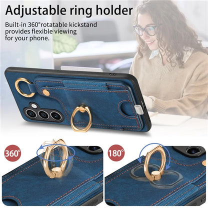For Samsung Galaxy S23 FE Case Card Slot Kickstand TPU Phone Case