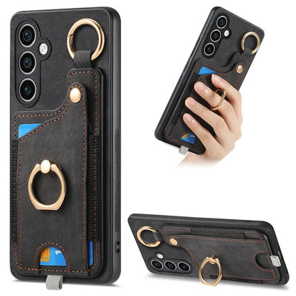 For Samsung Galaxy S23 FE Case Card Slot Kickstand TPU Phone Case