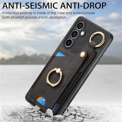 For Samsung Galaxy S23 FE Case Card Slot Kickstand TPU Phone Case