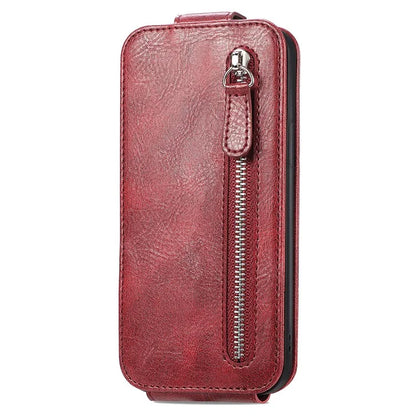 For Samsung Galaxy S23 Case Vertical Flip Zipper Wallet Anti-fall Leather Phone Cover