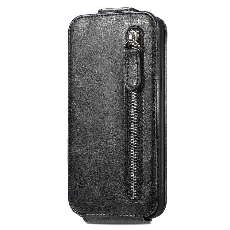 For Samsung Galaxy S23 Case Vertical Flip Zipper Wallet Anti-fall Leather Phone Cover