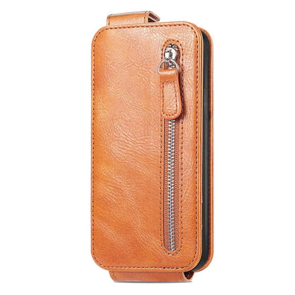 For Samsung Galaxy S23 Case Vertical Flip Zipper Wallet Anti-fall Leather Phone Cover