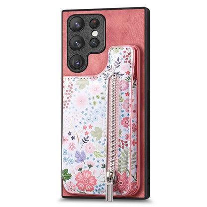 D10 For Samsung Galaxy S22 Ultra 5G Case Pattern Printed Retro Leather + TPU Wallet Phone Cover