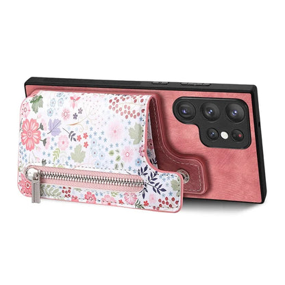 D10 For Samsung Galaxy S22 Ultra 5G Case Pattern Printed Retro Leather + TPU Wallet Phone Cover
