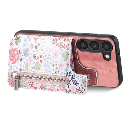 D10 For Samsung Galaxy S23 Kickstand Case Pattern Printed Retro Leather+TPU Phone Cover with Wallet