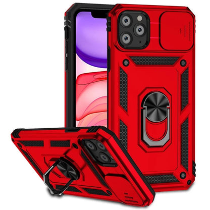 For iPhone 11 Pro Max Case with Camera Slide Protector PC+TPU Kickstand Armour Phone Cover