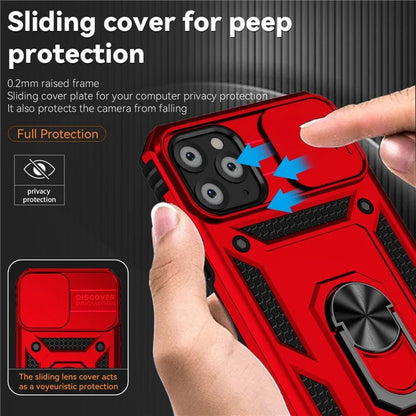 For iPhone 11 Pro Max Case with Camera Slide Protector PC+TPU Kickstand Armour Phone Cover