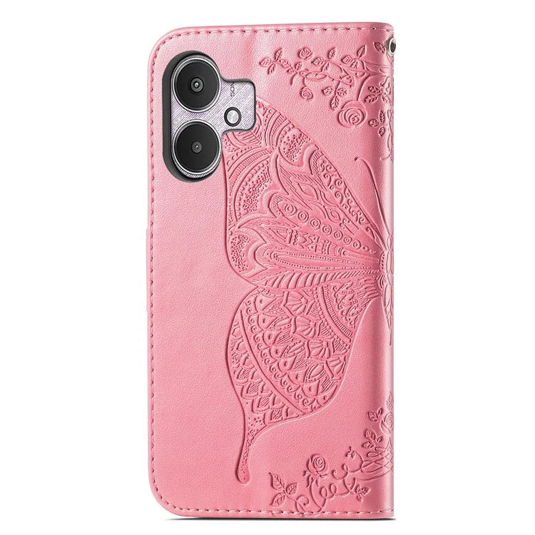 For Xiaomi Redmi 13C 4G / 13C 5G / 13R 5G / Poco M6 5G / Poco C65 4G Phone Stand Case Imprinted Pattern PU Leather Phone Cover