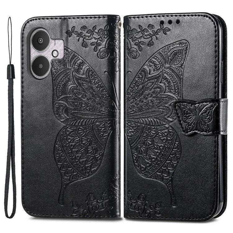 For Xiaomi Redmi 13C 4G / 13C 5G / 13R 5G / Poco M6 5G / Poco C65 4G Phone Stand Case Imprinted Pattern PU Leather Phone Cover