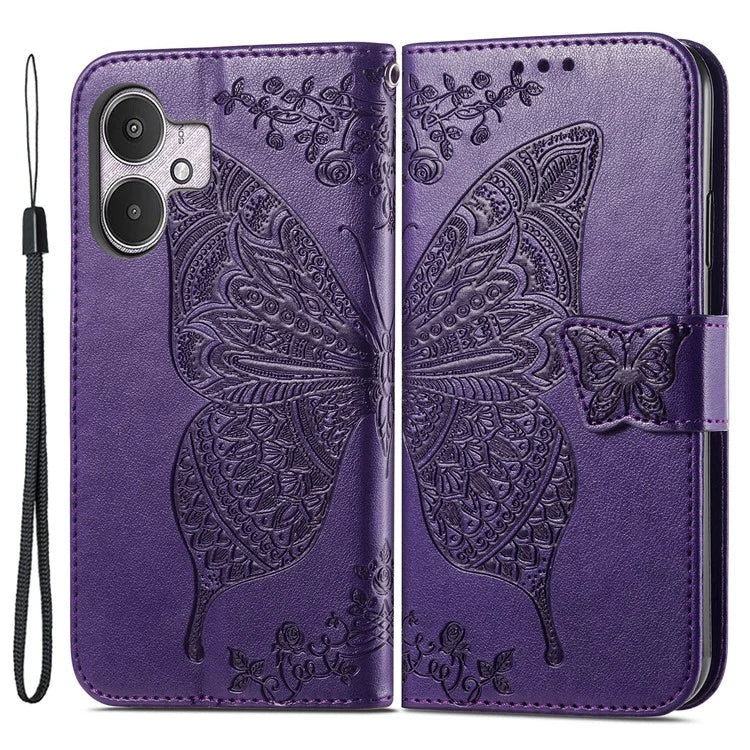 For Xiaomi Redmi 13C 4G / 13C 5G / 13R 5G / Poco M6 5G / Poco C65 4G Phone Stand Case Imprinted Pattern PU Leather Phone Cover
