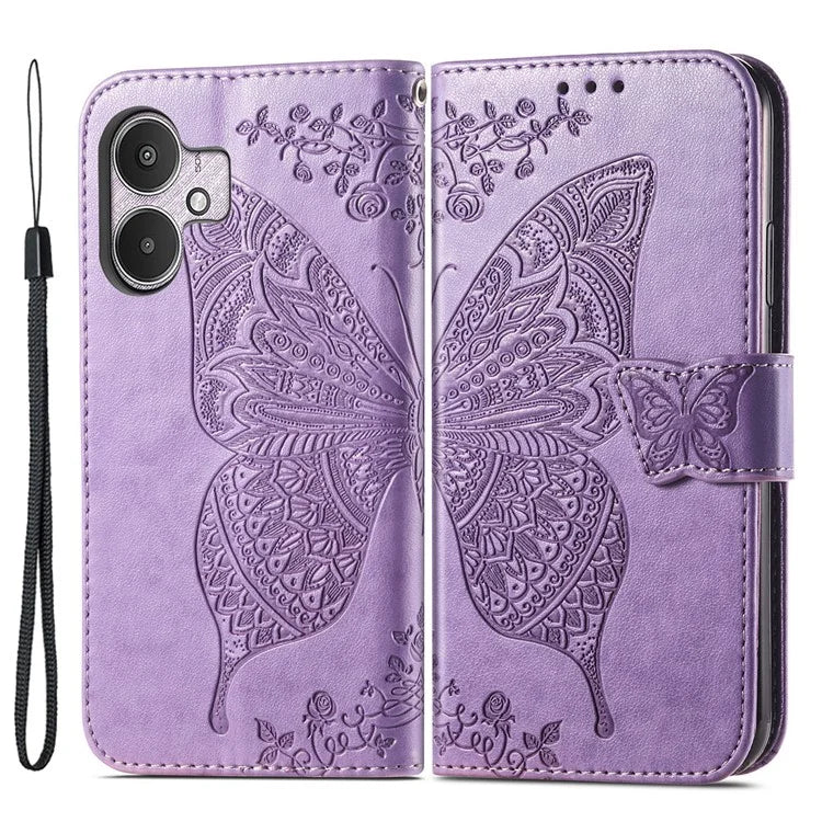 For Xiaomi Redmi 13C 4G / 13C 5G / 13R 5G / Poco M6 5G / Poco C65 4G Phone Stand Case Imprinted Pattern PU Leather Phone Cover