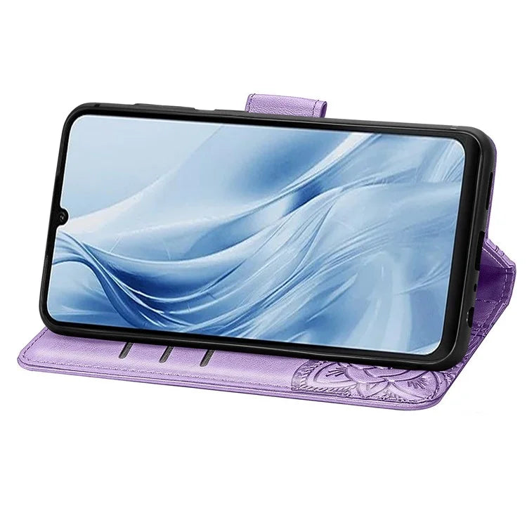 For Xiaomi Redmi 13C 4G / 13C 5G / 13R 5G / Poco M6 5G / Poco C65 4G Phone Stand Case Imprinted Pattern PU Leather Phone Cover
