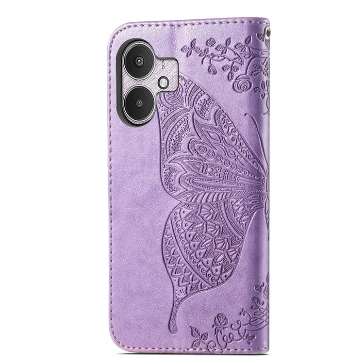 For Xiaomi Redmi 13C 4G / 13C 5G / 13R 5G / Poco M6 5G / Poco C65 4G Phone Stand Case Imprinted Pattern PU Leather Phone Cover