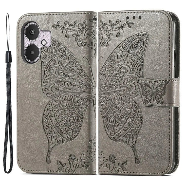 For Xiaomi Redmi 13C 4G / 13C 5G / 13R 5G / Poco M6 5G / Poco C65 4G Phone Stand Case Imprinted Pattern PU Leather Phone Cover