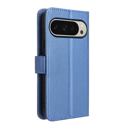 For Google Pixel 9 Pro Case Stand Card Holders PU Leather Phone Cover Diamond Texture