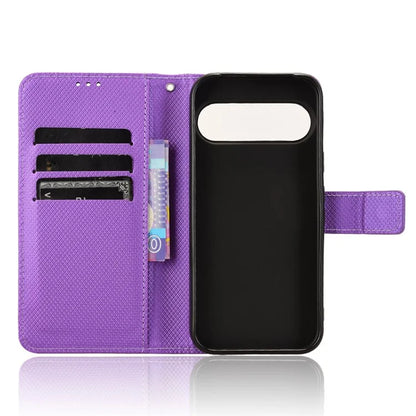 For Google Pixel 9 Pro Case Stand Card Holders PU Leather Phone Cover Diamond Texture