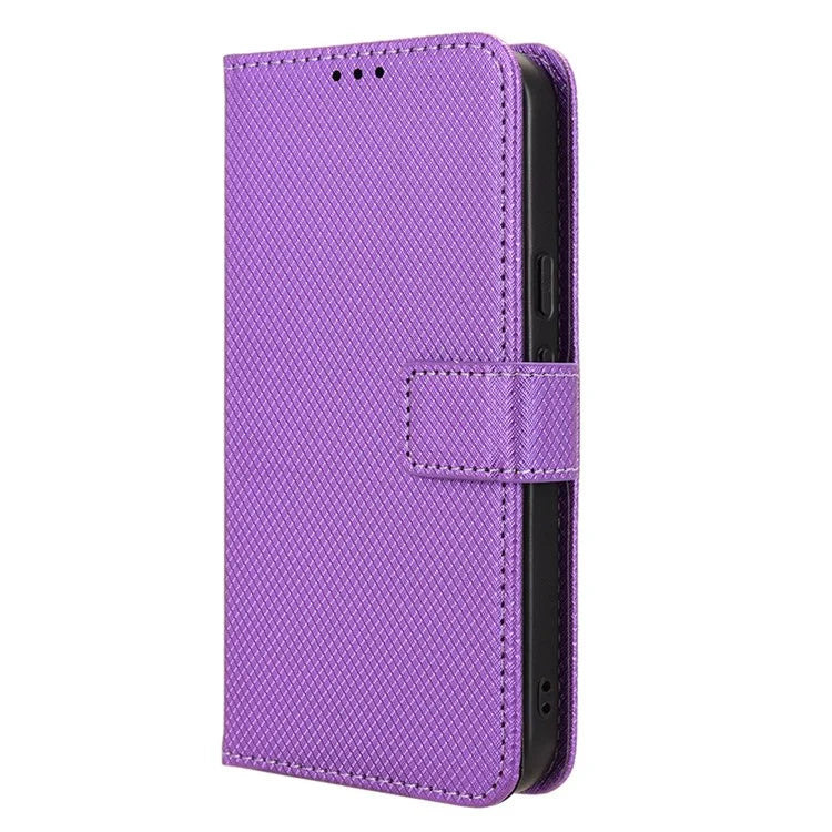 For Google Pixel 9 Pro Case Stand Card Holders PU Leather Phone Cover Diamond Texture