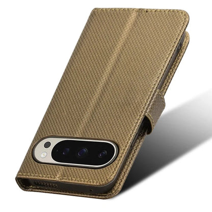 For Google Pixel 9 Pro Case Stand Card Holders PU Leather Phone Cover Diamond Texture