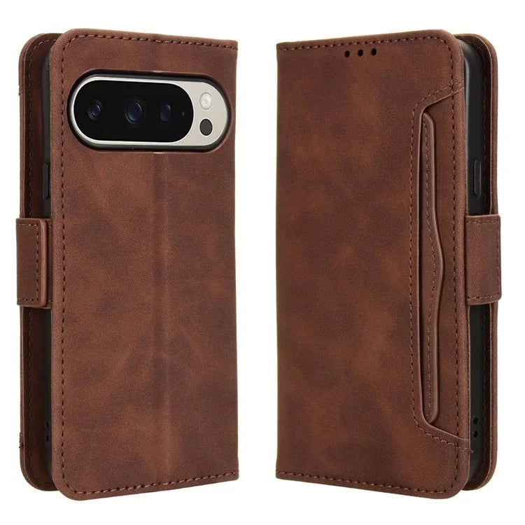 For Google Pixel 9 Pro Case Wallet Card Slots PU Leather + TPU Full Protection Phone Cover
