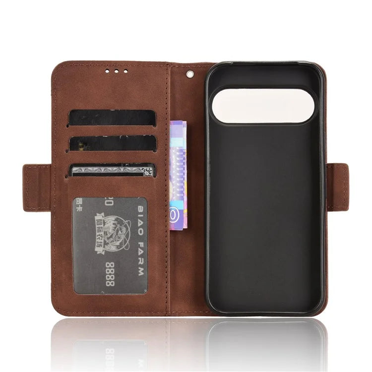 For Google Pixel 9 Pro Case Wallet Card Slots PU Leather + TPU Full Protection Phone Cover