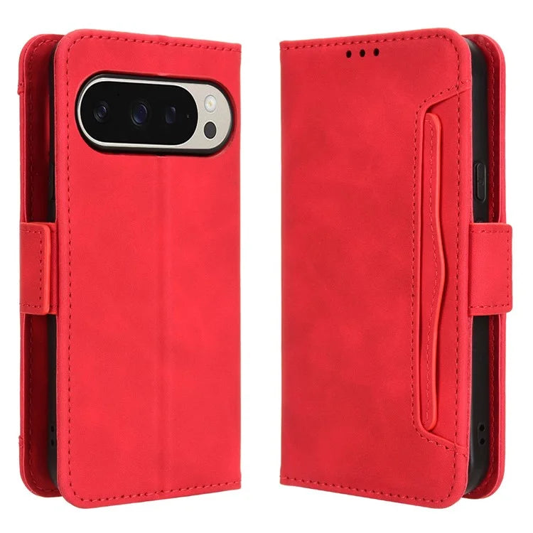 For Google Pixel 9 Pro Case Wallet Card Slots PU Leather + TPU Full Protection Phone Cover