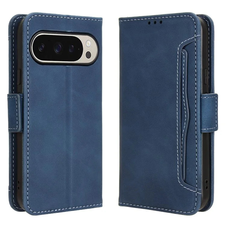 For Google Pixel 9 Pro Case Wallet Card Slots PU Leather + TPU Full Protection Phone Cover