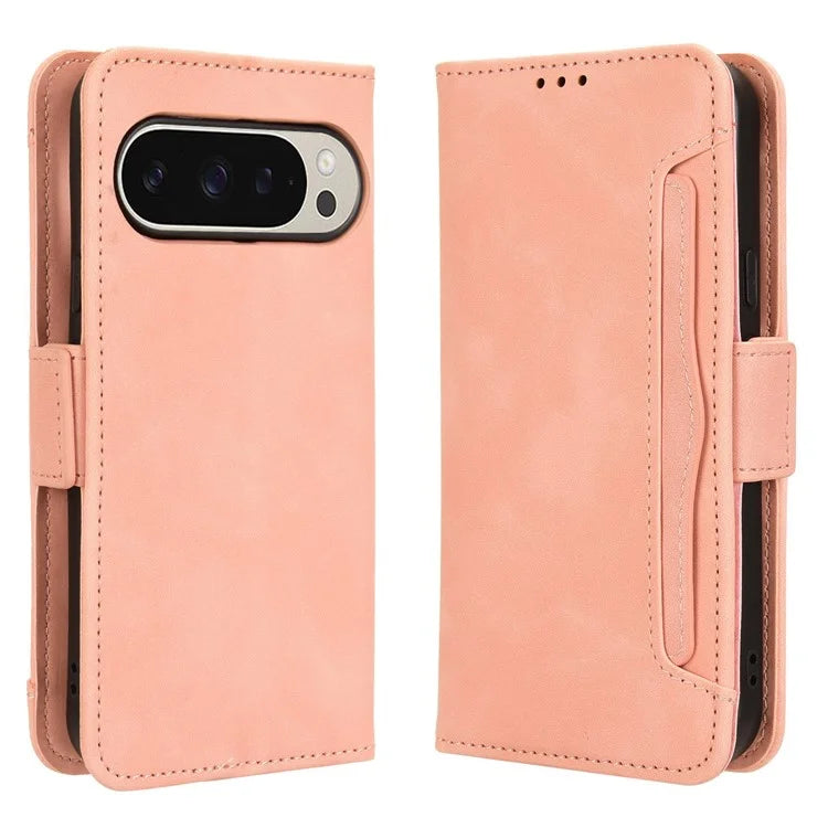 For Google Pixel 9 Pro Case Wallet Card Slots PU Leather + TPU Full Protection Phone Cover