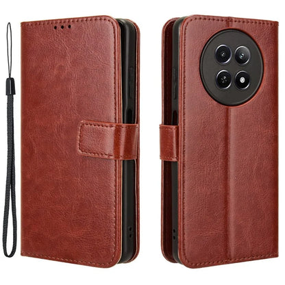 For Realme 12 5G / 12x 5G Wallet Case Crazy Horse Texture Stand Leather Phone Cover
