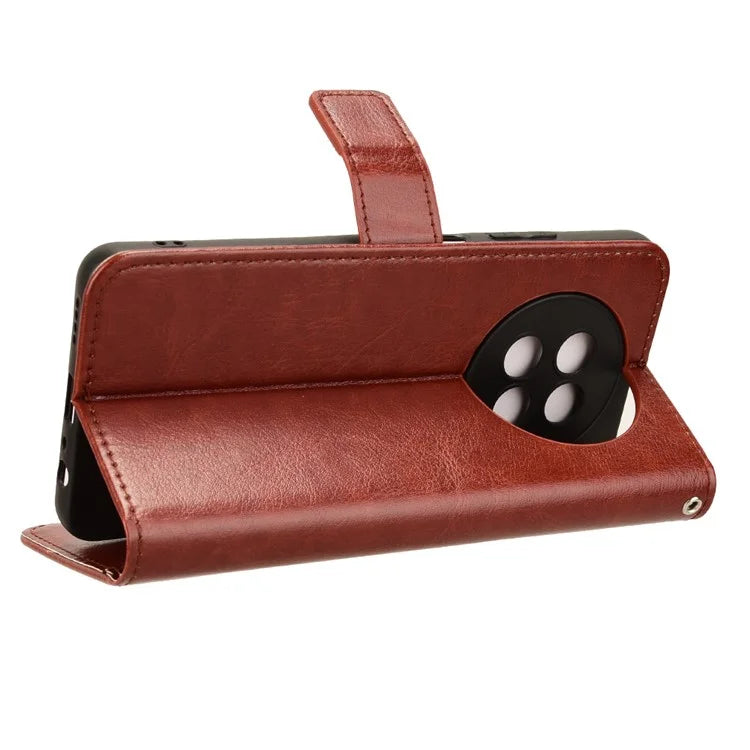 For Realme 12 5G / 12x 5G Wallet Case Crazy Horse Texture Stand Leather Phone Cover