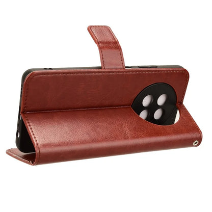 For Realme 12 5G / 12x 5G Wallet Case Crazy Horse Texture Stand Leather Phone Cover