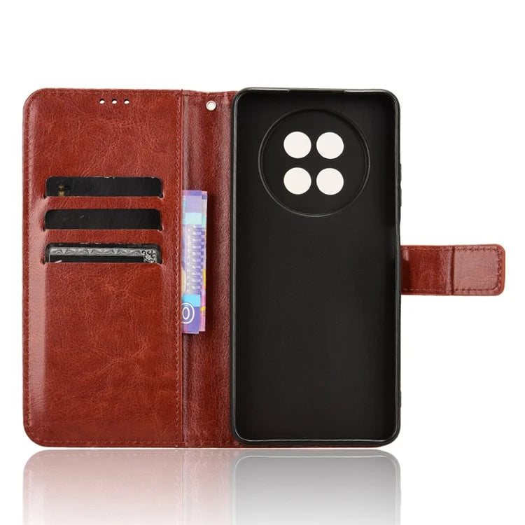 For Realme 12 5G / 12x 5G Wallet Case Crazy Horse Texture Stand Leather Phone Cover