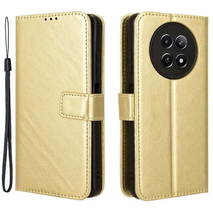 For Realme 12 5G / 12x 5G Wallet Case Crazy Horse Texture Stand Leather Phone Cover