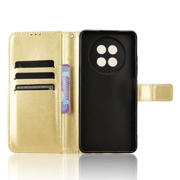For Realme 12 5G / 12x 5G Wallet Case Crazy Horse Texture Stand Leather Phone Cover