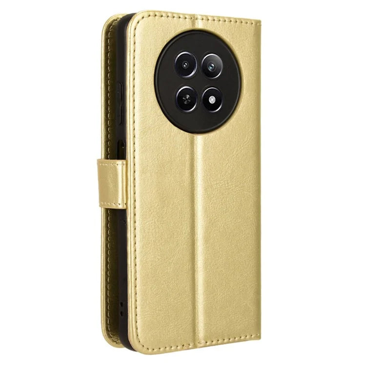 For Realme 12 5G / 12x 5G Wallet Case Crazy Horse Texture Stand Leather Phone Cover