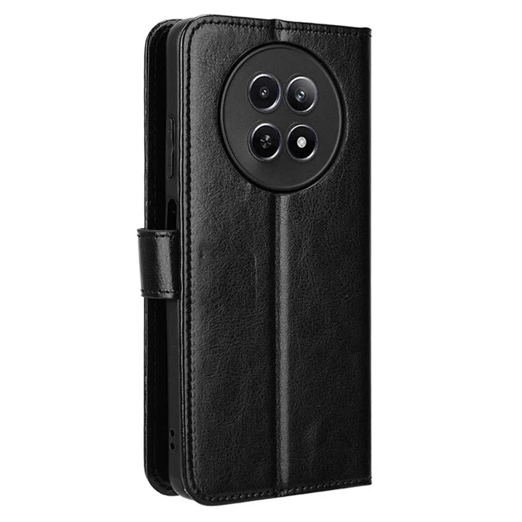 For Realme 12 5G / 12x 5G Wallet Case Crazy Horse Texture Stand Leather Phone Cover