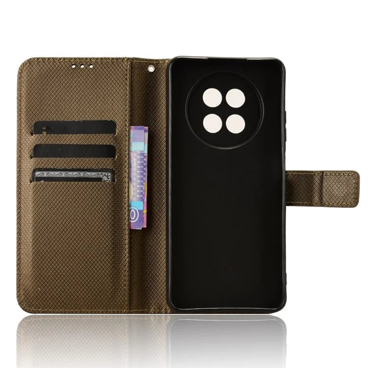 For Realme 12 5G / 12x 5G Case with Wrist Strap Diamond Texture Phone Wallet Cover