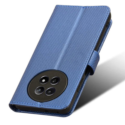 For Realme 12 5G / 12x 5G Case with Wrist Strap Diamond Texture Phone Wallet Cover