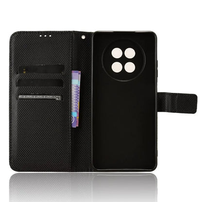 For Realme 12 5G / 12x 5G Case with Wrist Strap Diamond Texture Phone Wallet Cover