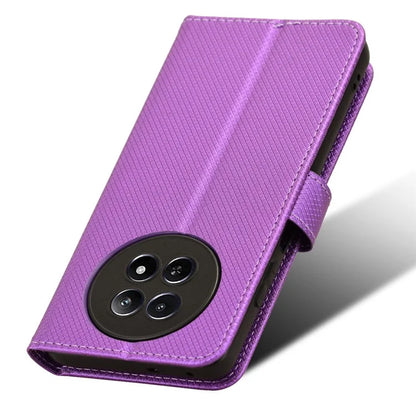 For Realme 12 5G / 12x 5G Case with Wrist Strap Diamond Texture Phone Wallet Cover
