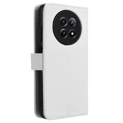 For Realme 12 5G / 12x 5G Case with Wrist Strap Diamond Texture Phone Wallet Cover