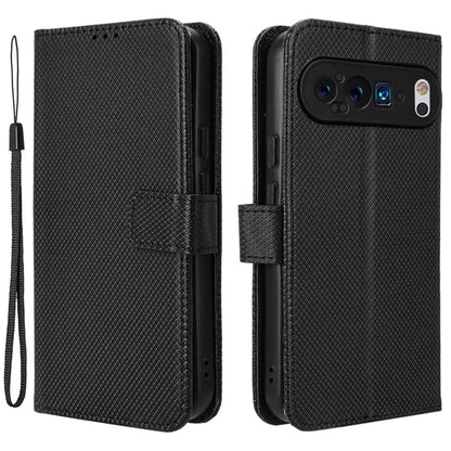 For Google Pixel 9 Pro XL Case Diamond Texture PU Leather Protective Phone Cover