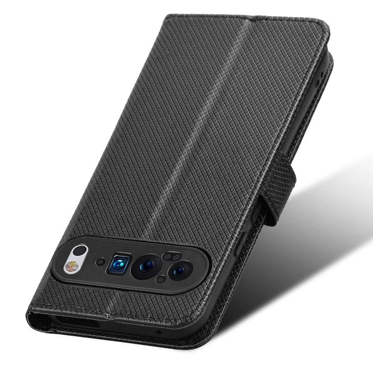 For Google Pixel 9 Pro XL Case Diamond Texture PU Leather Protective Phone Cover