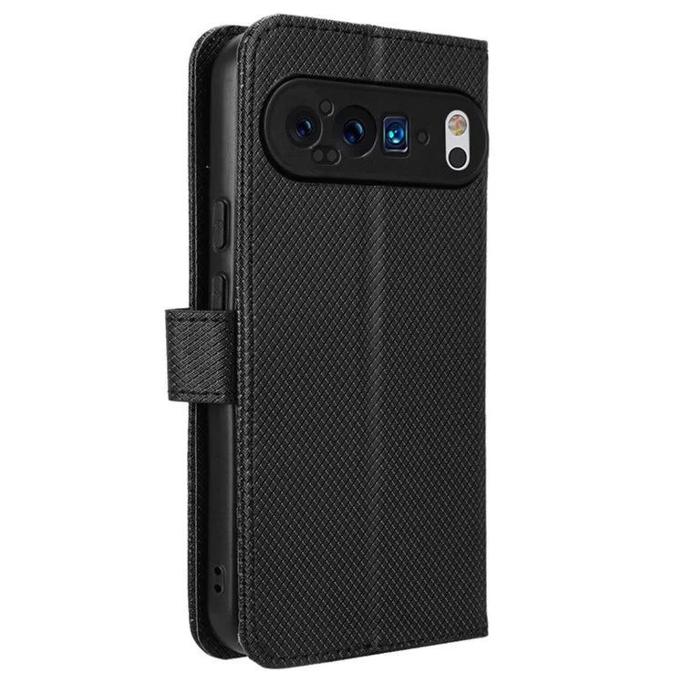 For Google Pixel 9 Pro XL Case Diamond Texture PU Leather Protective Phone Cover