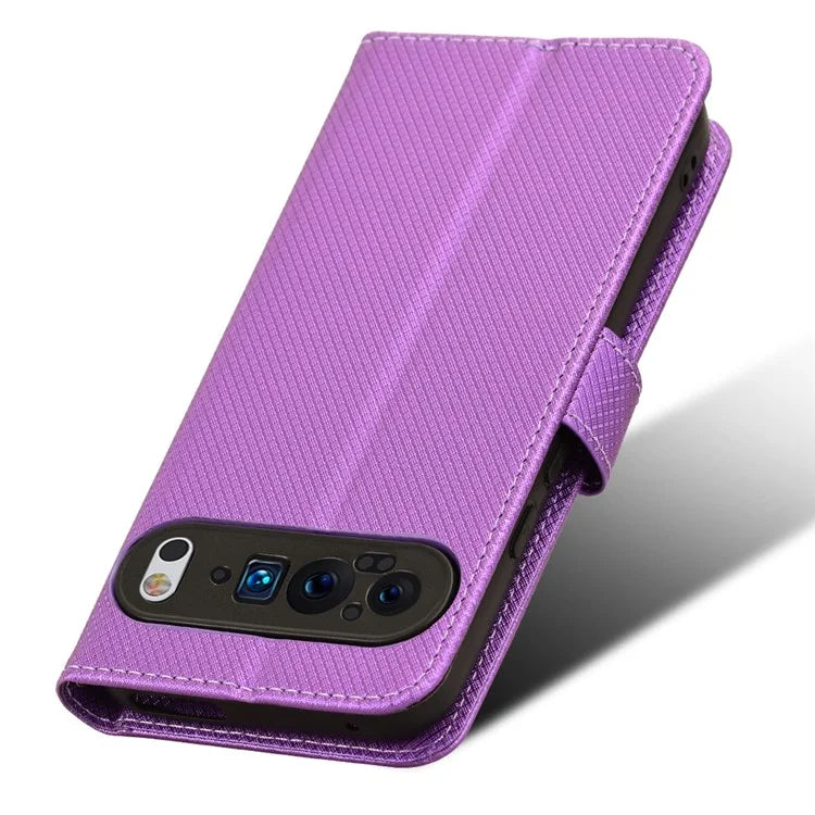 For Google Pixel 9 Pro XL Case Diamond Texture PU Leather Protective Phone Cover